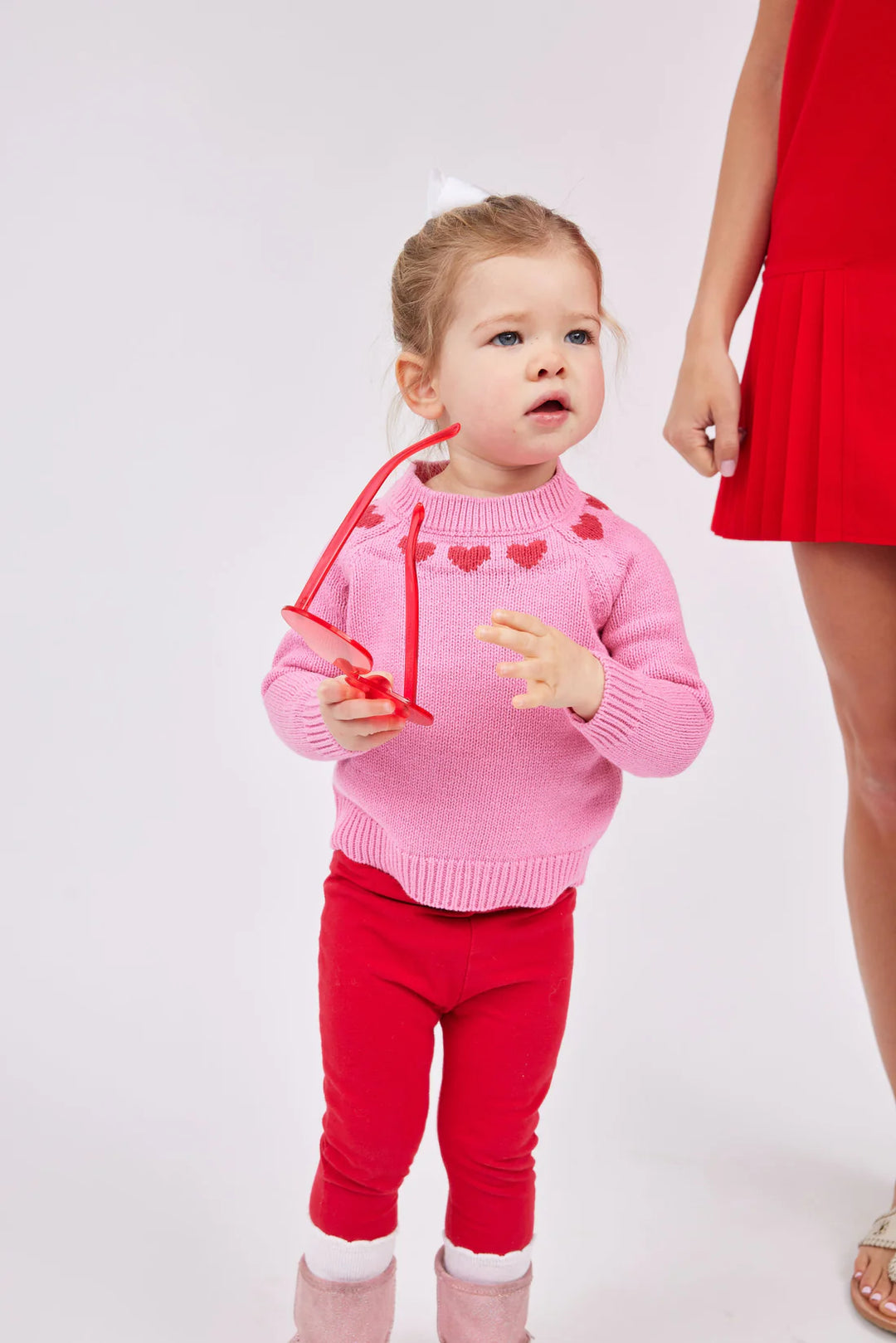 Kids Pink Heart Sweater