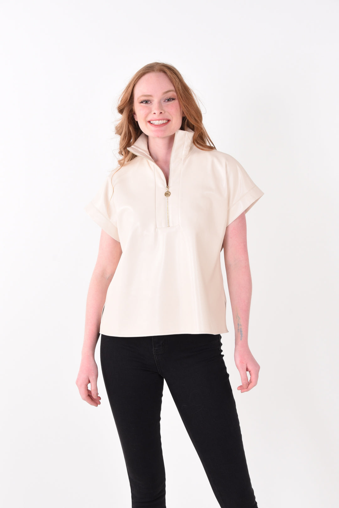 Poppy Pullover | Sandshell Vegan Leather
