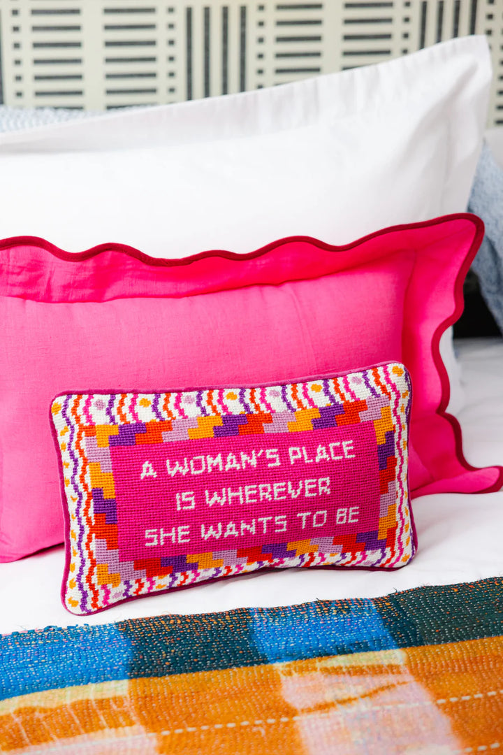 Whatever She Wants Needlepoint Pillow