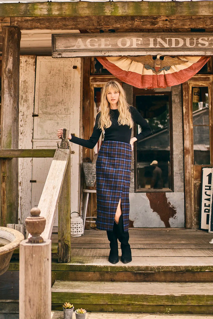 Manor Wrap Skirt | Aspen Plaid