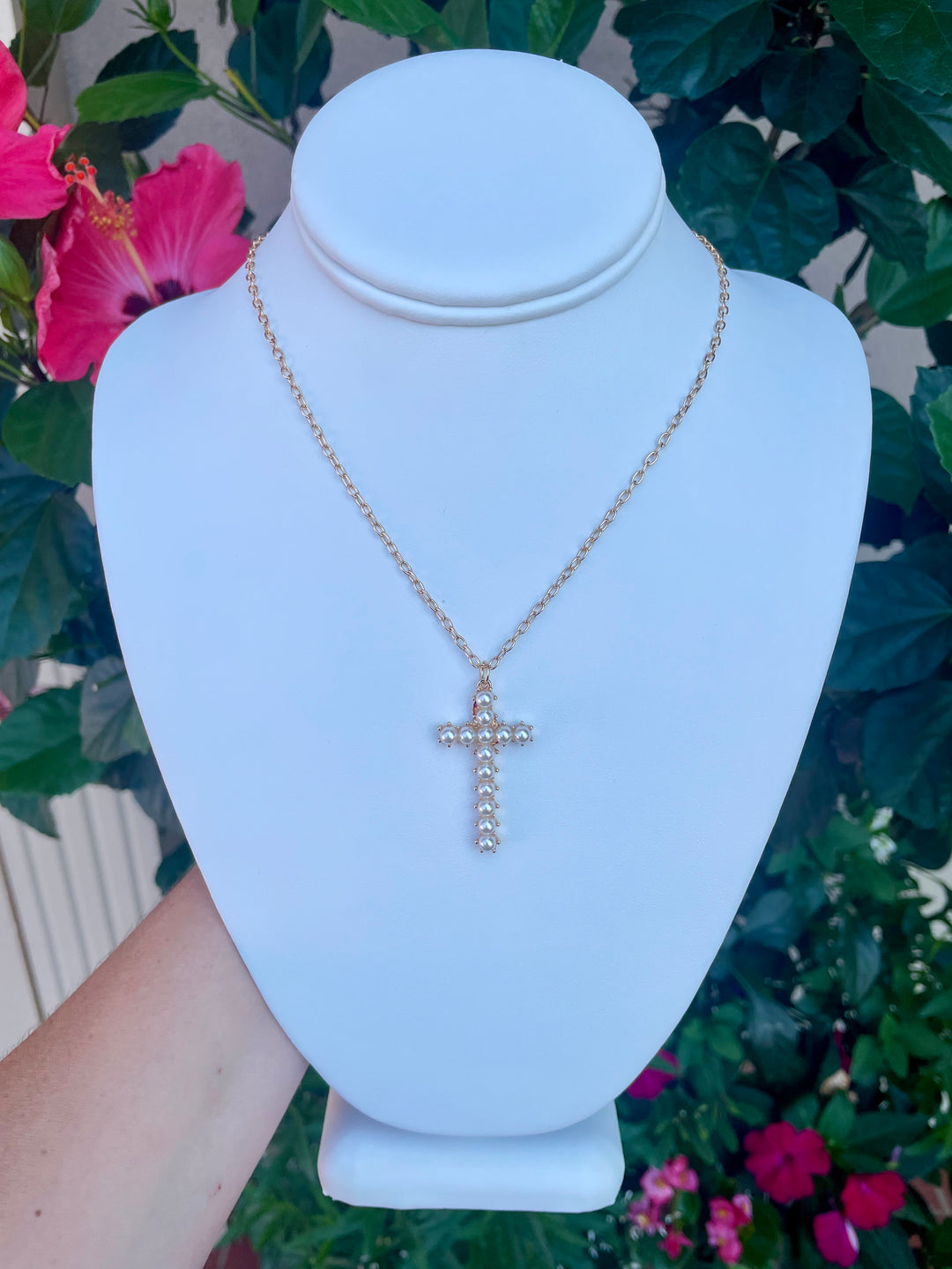 Pearl Cross Necklace