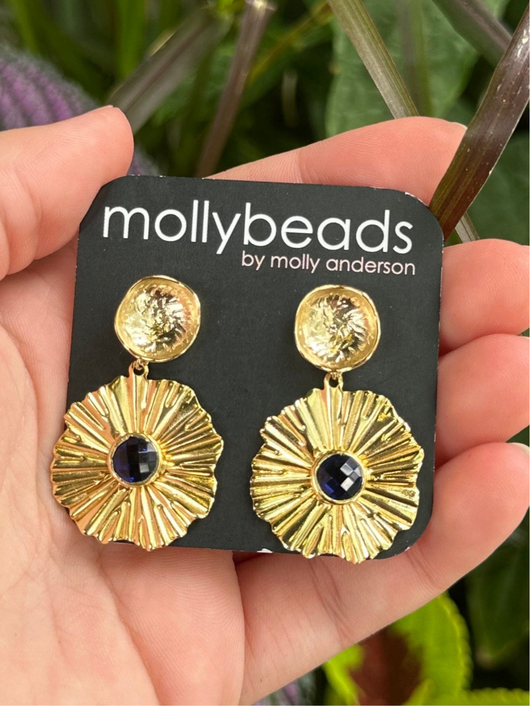 Gold + Black Drop Earrings