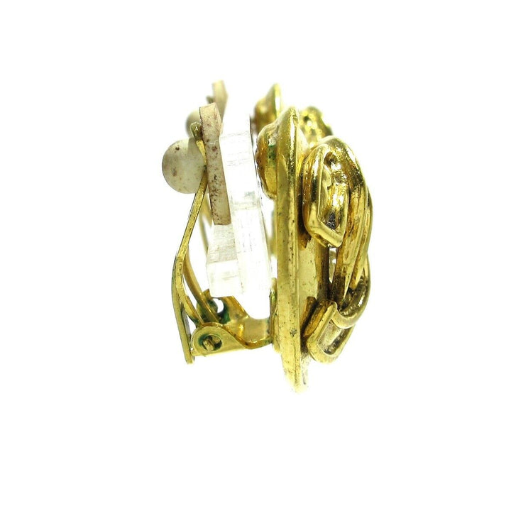 Chanel Coco Gold Hardware Clip On Earrings