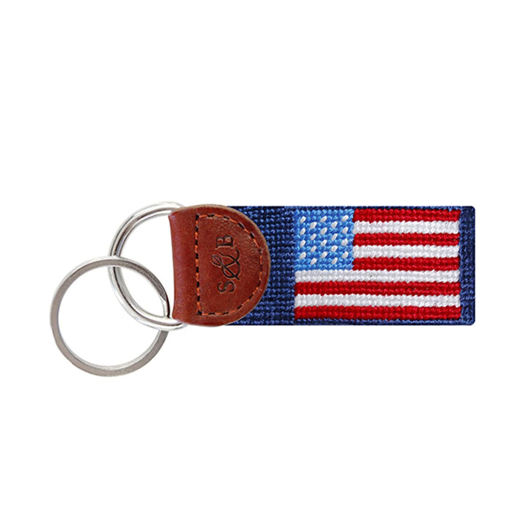 Needlepoint Key Fob | American Flag