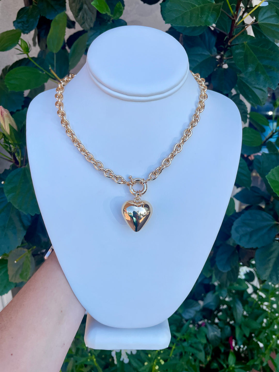 Puffy Heart Pendant Necklace