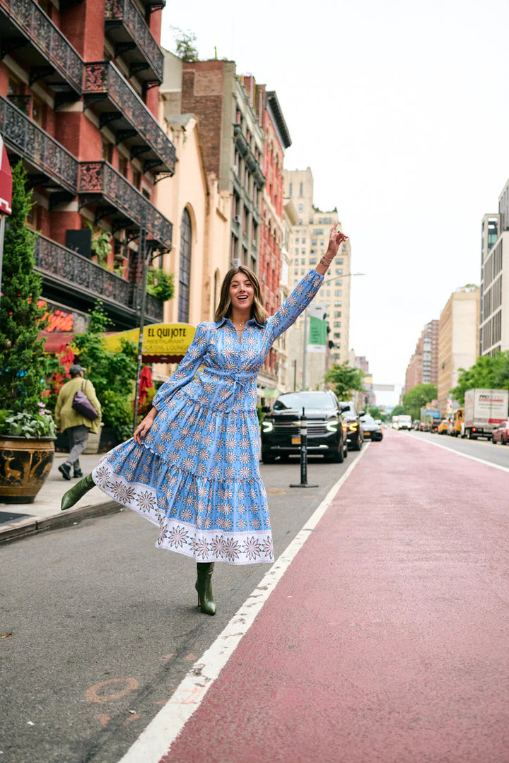 Banyan Long Sleeve Dress | Blue Daisy