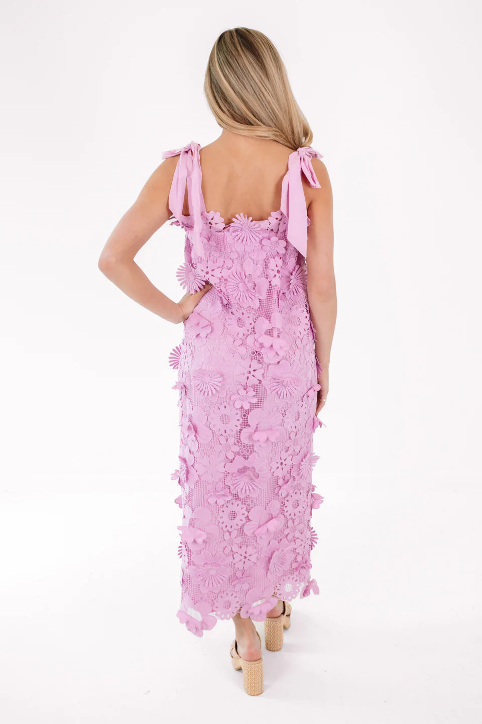 Bria Midi Dress | Lavender Lace