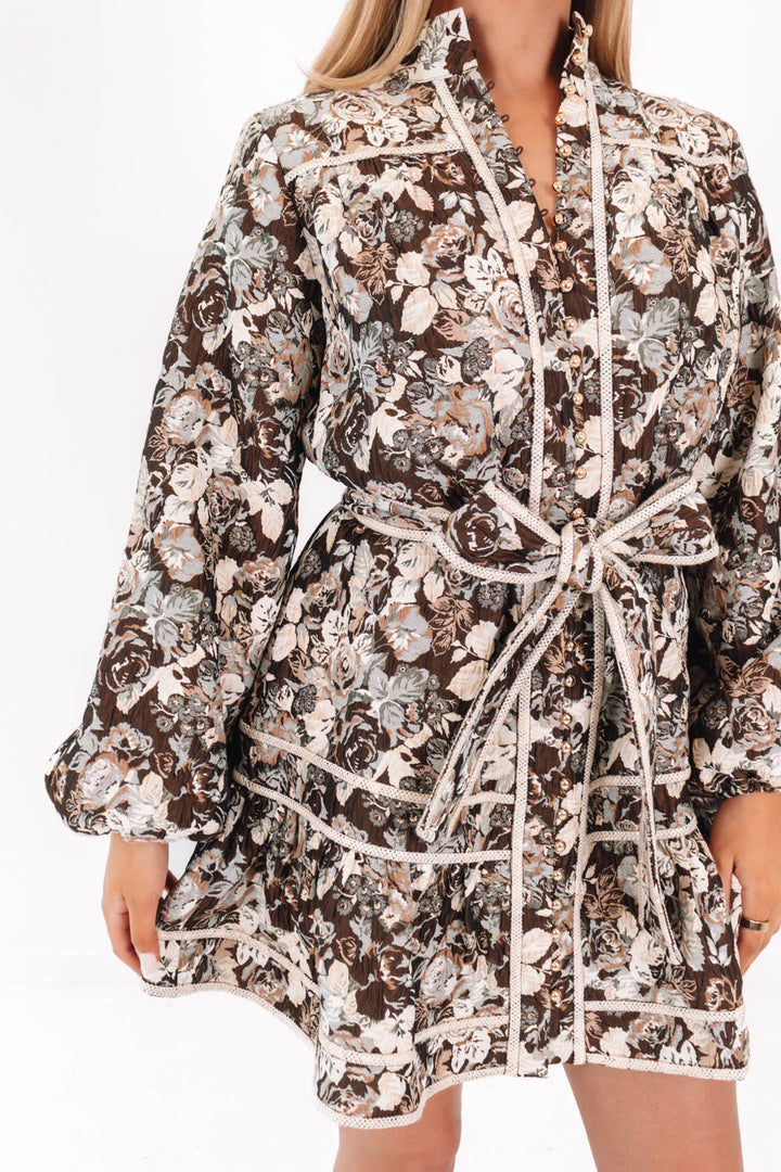 The Bridget Long Sleeve Tie Dress