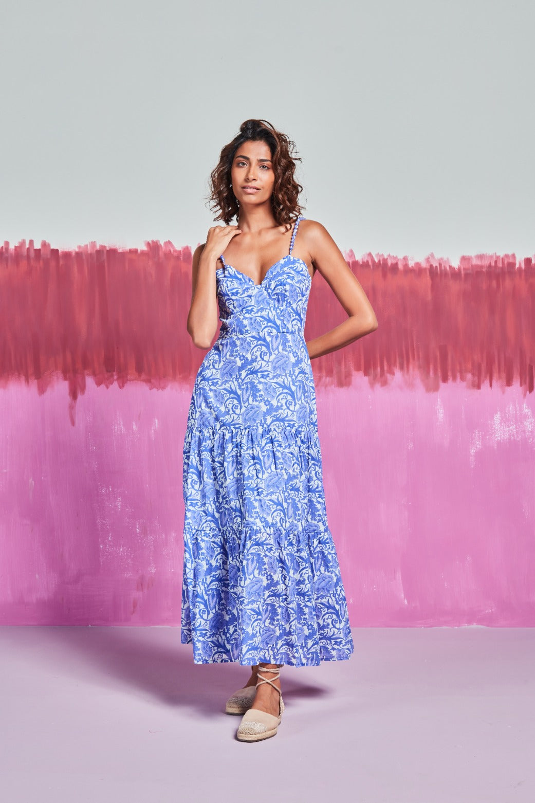 Brittany Midi Dress | Hibiscus Blue