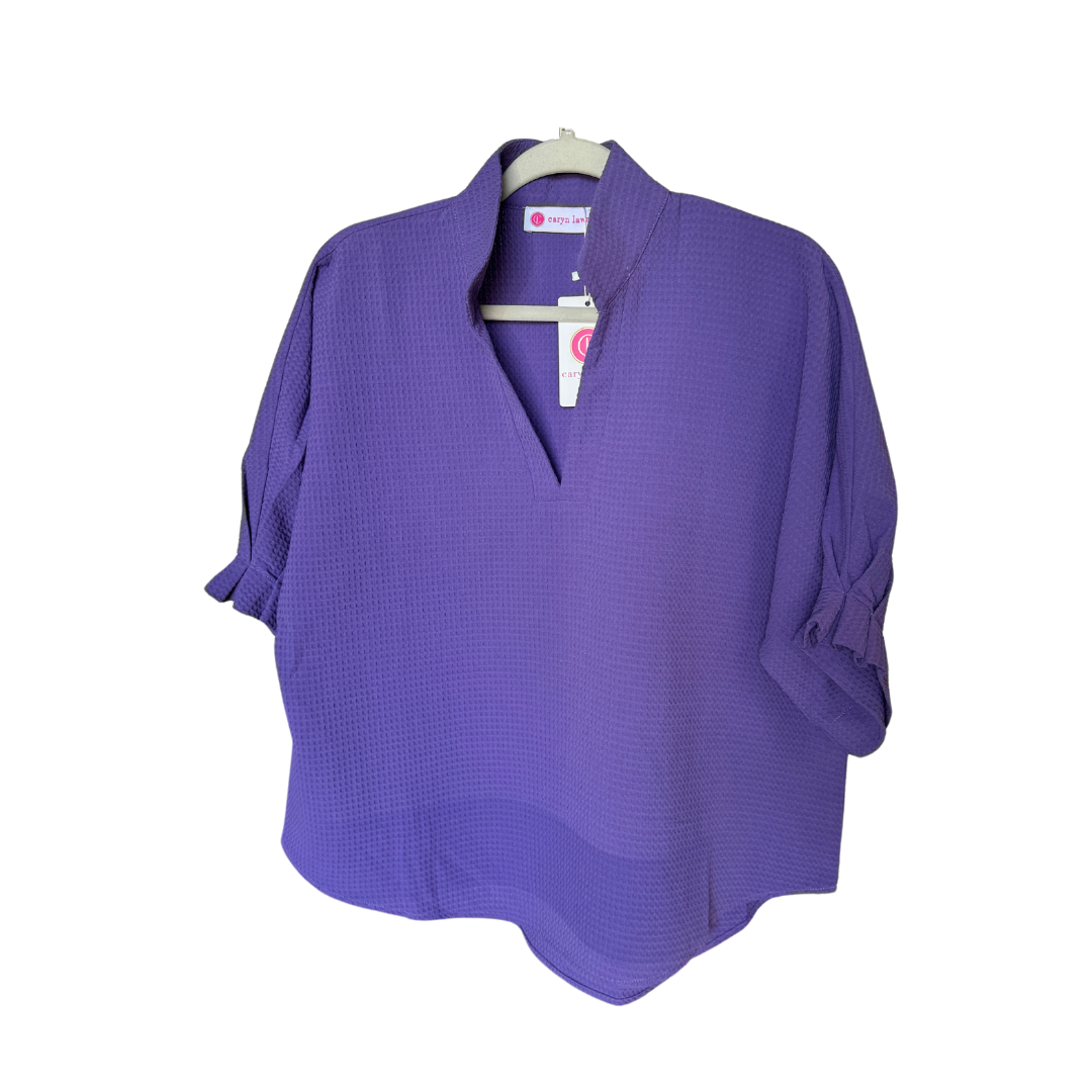 Caroline Top | Purple Waffle