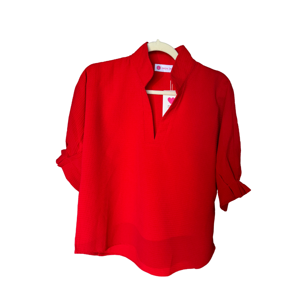 Caroline Top | Red Waffle
