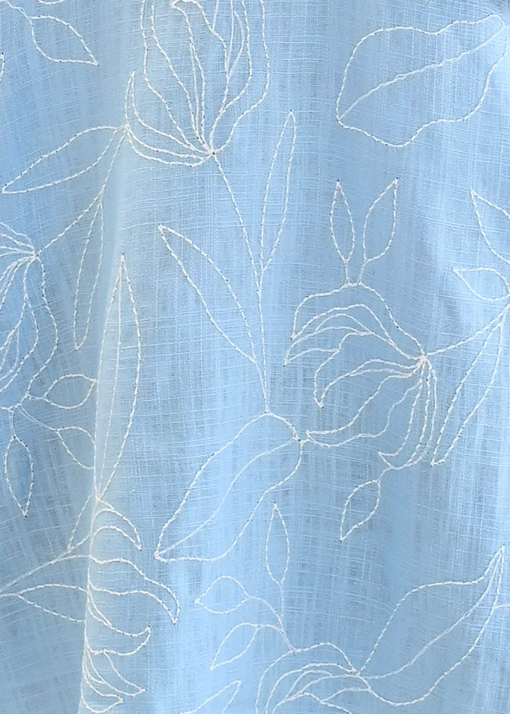 Marakesh Top |  Blue Embroidery