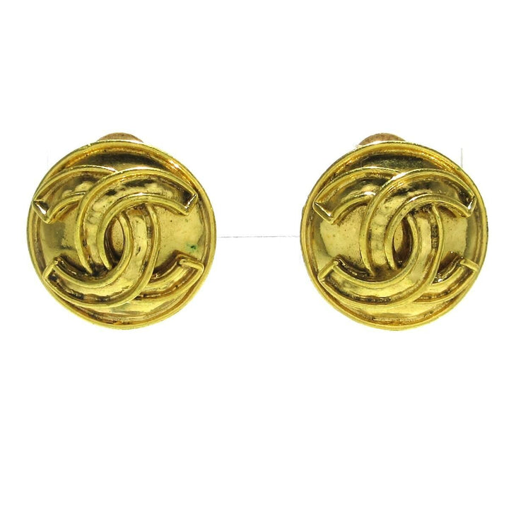 Chanel Coco Gold Hardware Clip On Earrings