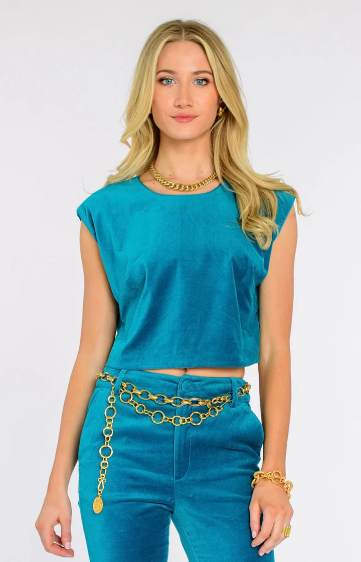 Jackie Top | Solid Turquoise