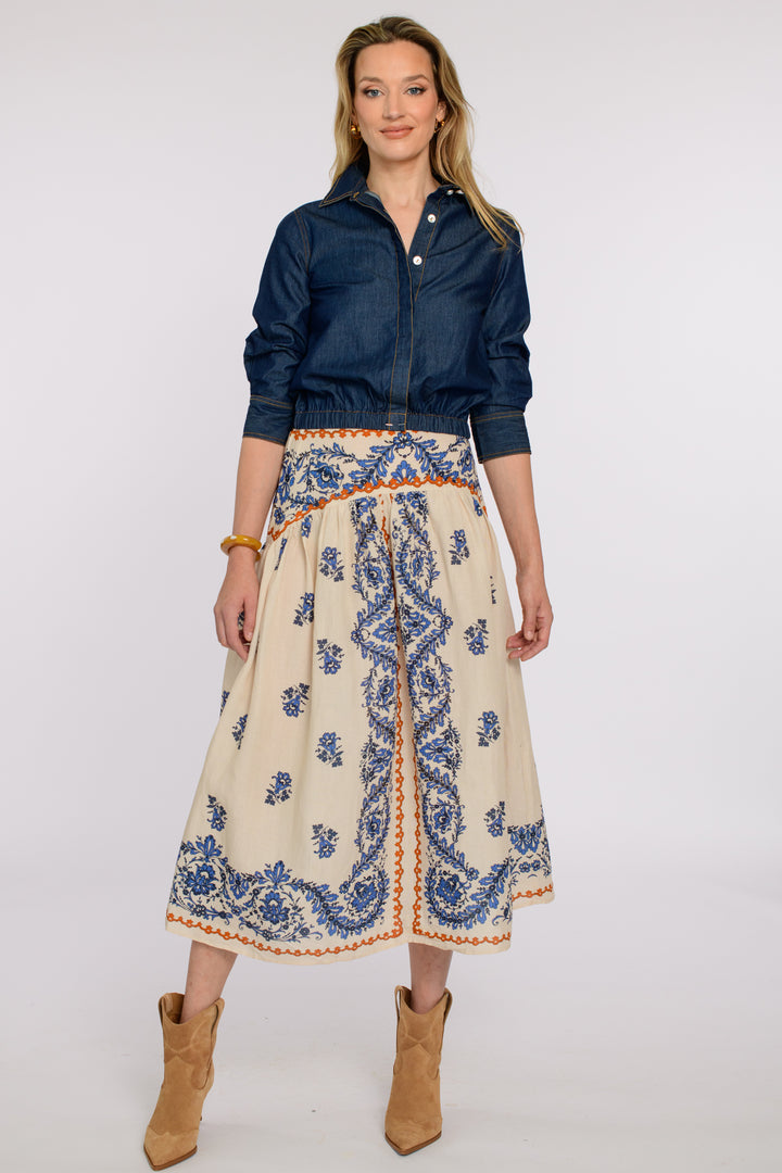 Carter Top | Solid Denim