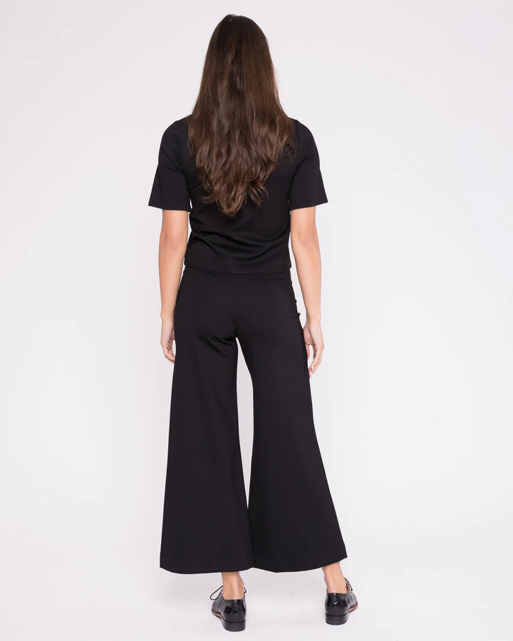 Ponte Knit Wide Leg Pant Cropped | + Colors