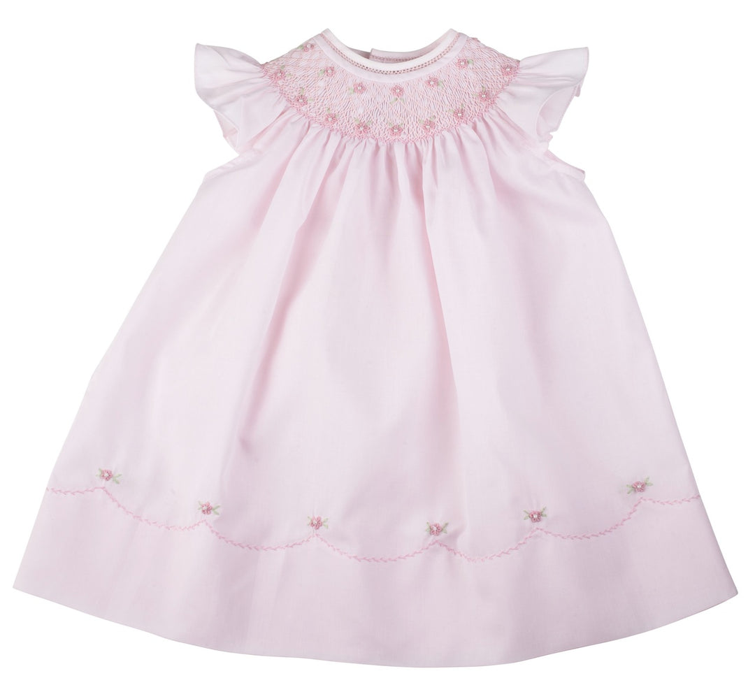 Pearl Flower Fly Shoulder Bishop Dress