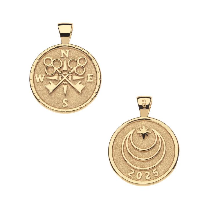 Limited Edition FOREVER 2025 Commemorative Coin on Drawn Link Chain