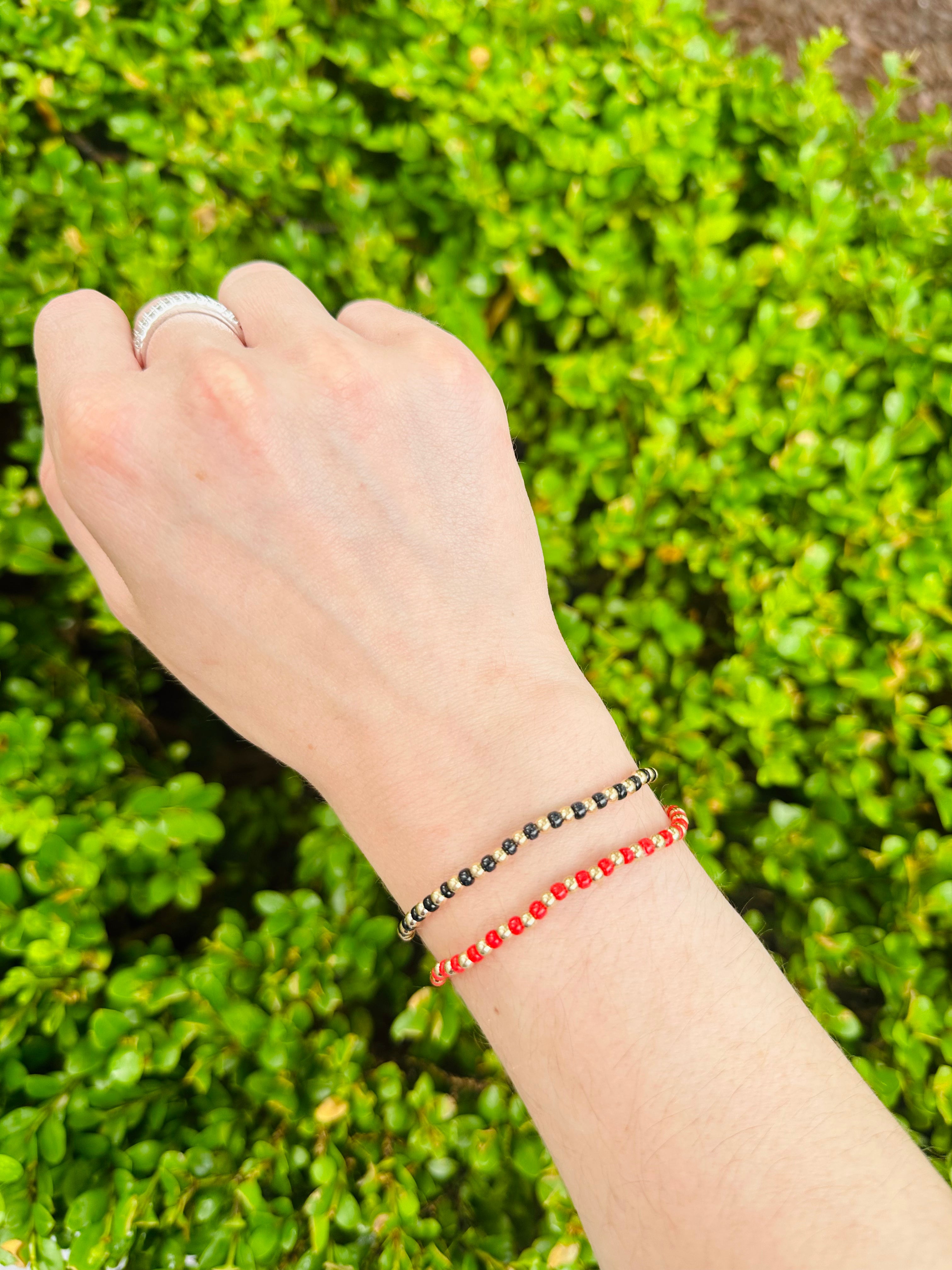 GAMEDAY WHITE HOPE GRATEFUL 5MM BEAD BRACELET
