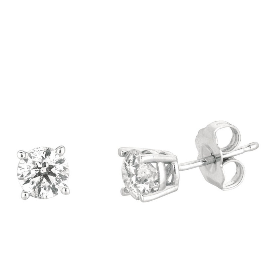 .25tdw 14kt diamond earrings