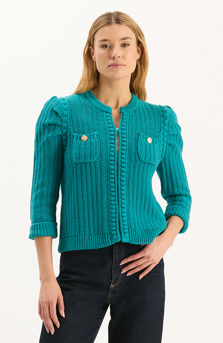 Liza Cotton Blend Knit Jacket | Agean