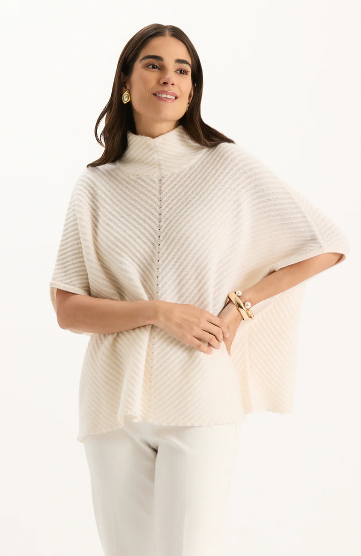 Lucia Cashmere Blend Capelet | Ivory