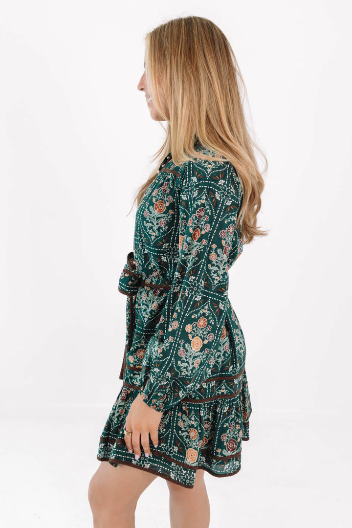 The Hazel Long Sleeve Tie Dress