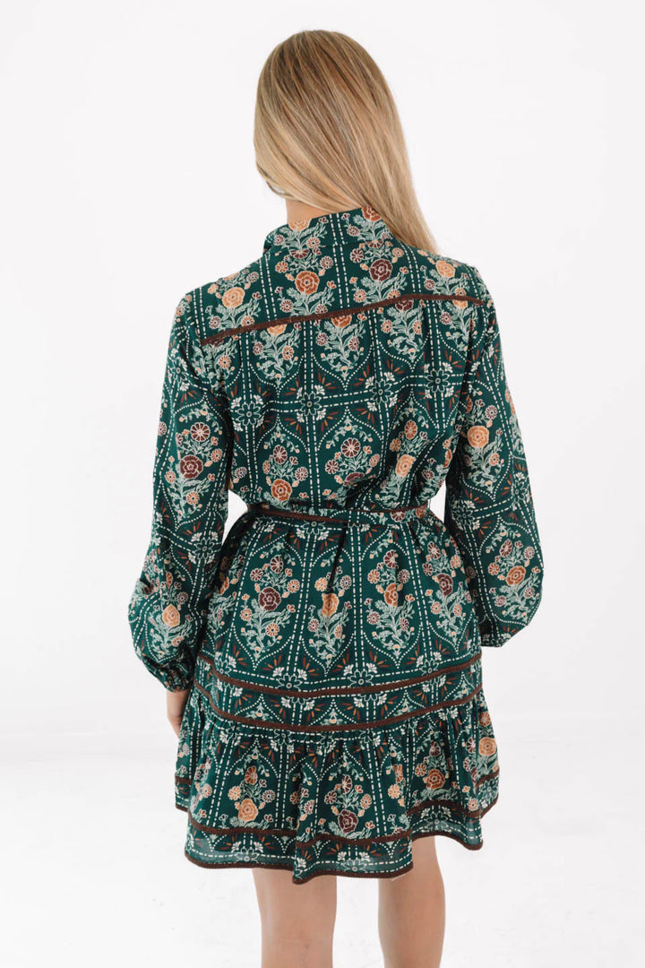 The Hazel Long Sleeve Tie Dress