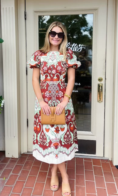 Pippa Midi Dress | Jardin Rose