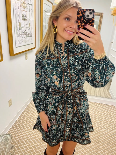 The Hazel Long Sleeve Tie Dress