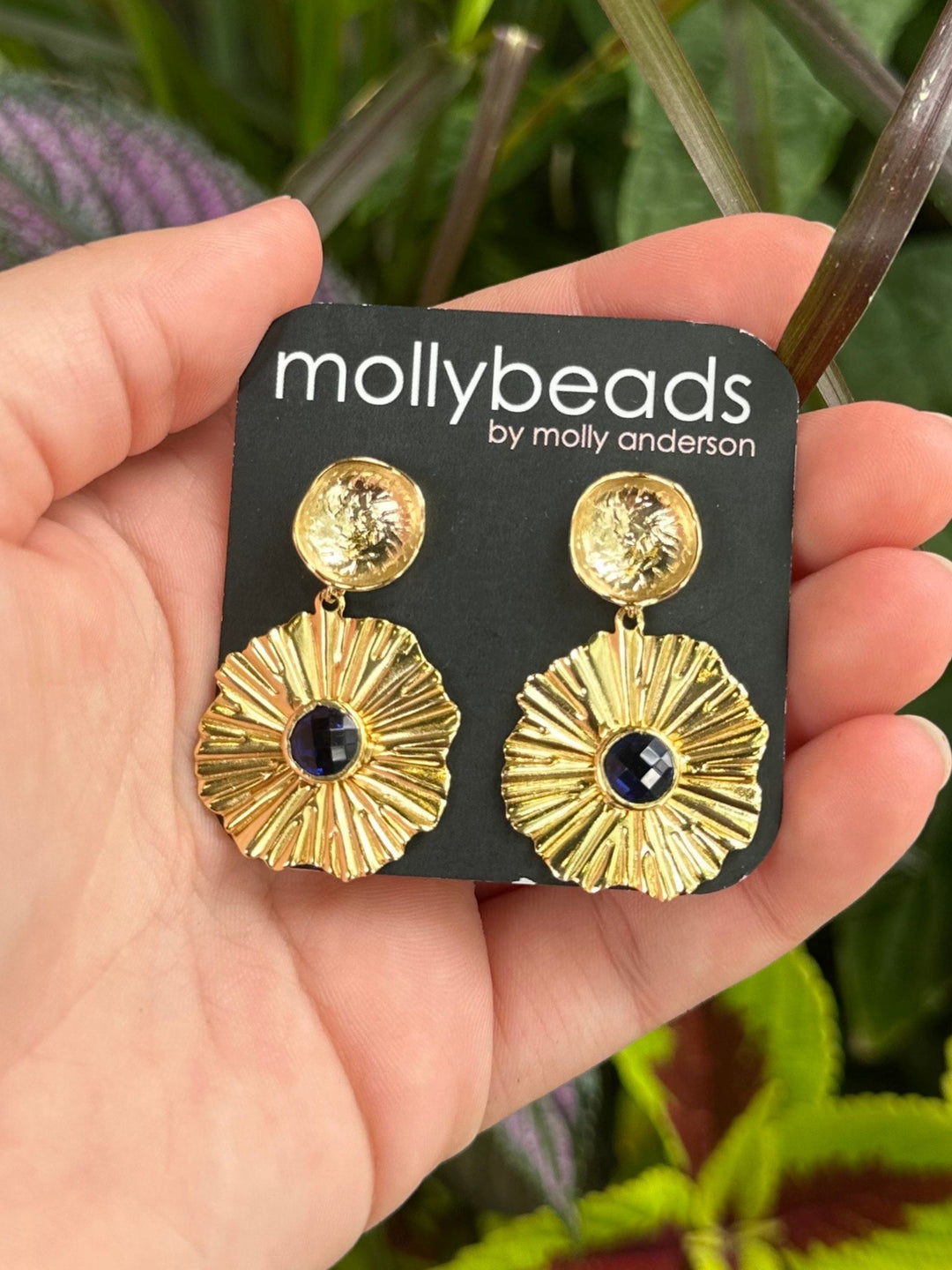 Gold + Black Drop Earrings