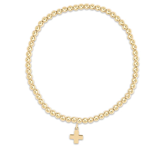 Enewton Egirl 3mm Signature Cross Gold Charm Bracelet