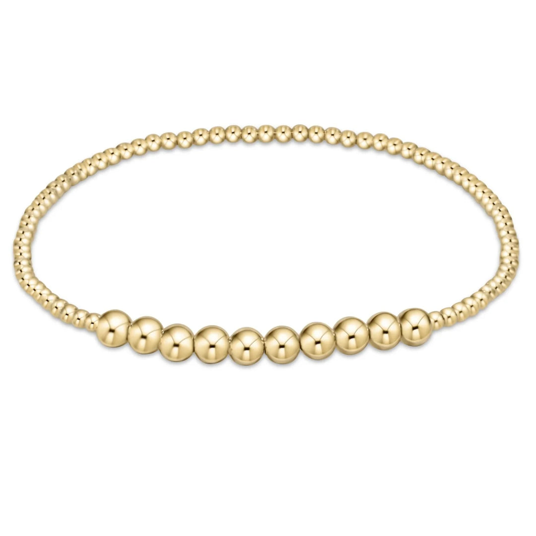 Classic Gold Bead Bliss 2mm Bracelet | 4mm