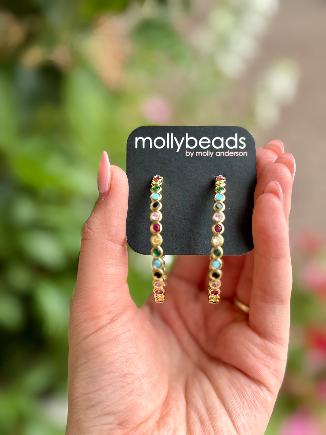 Rainbow Hoop Earrings