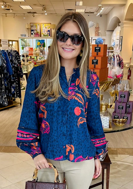 Martha Blouse | Navy