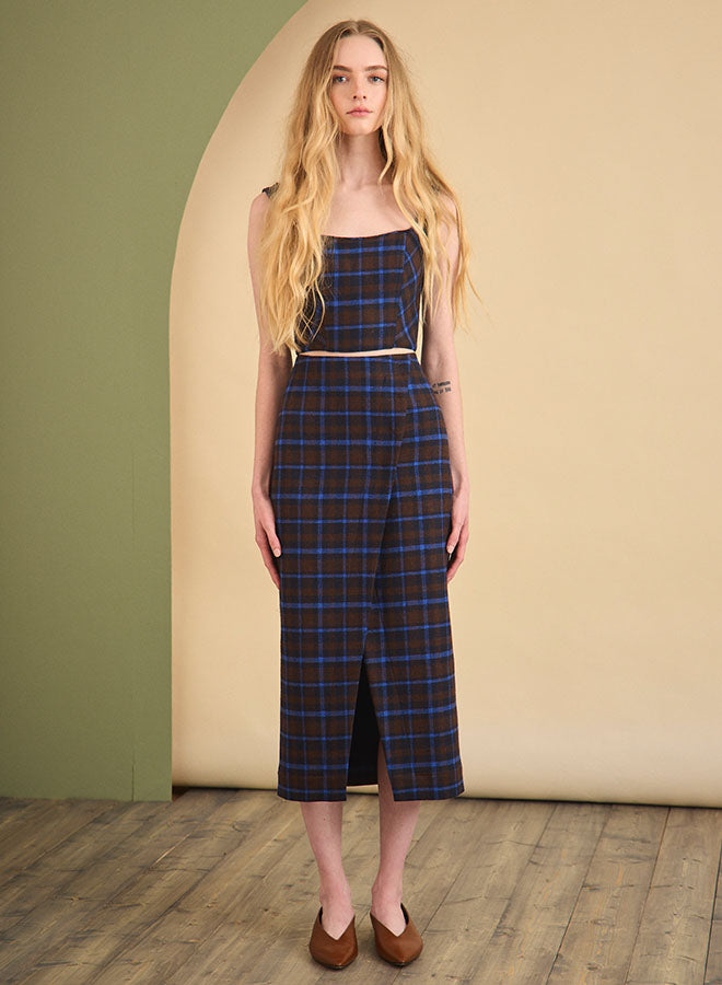 Manor Wrap Skirt | Aspen Plaid
