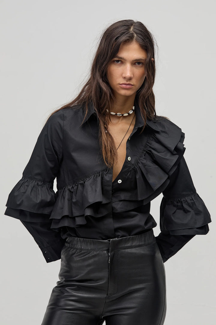 Mambo Poplin Shirt | Black