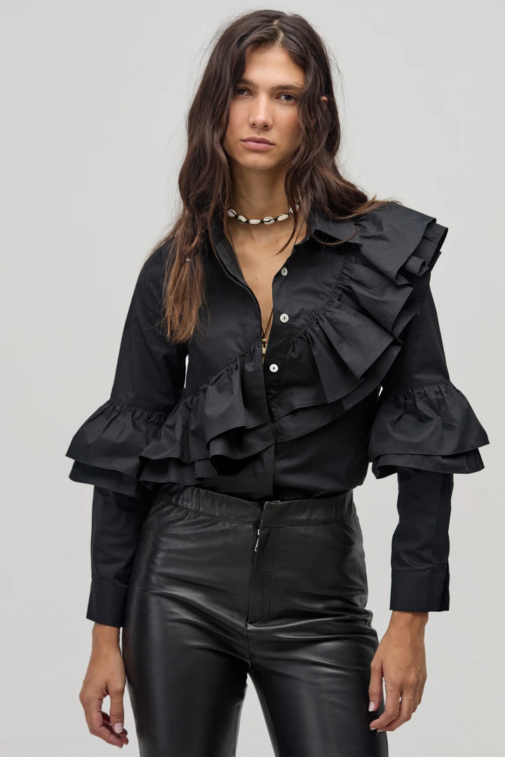 Mambo Poplin Shirt | Black