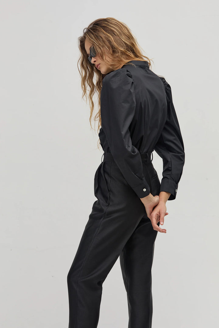 Cuore Poplin Shirt | Black