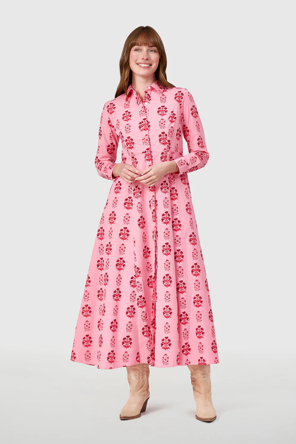 Classic Shirtdress | Scarlet Blossom