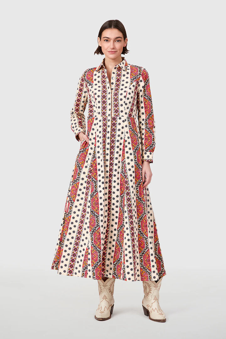 Classic Shirtdress | Crimson Mosaic