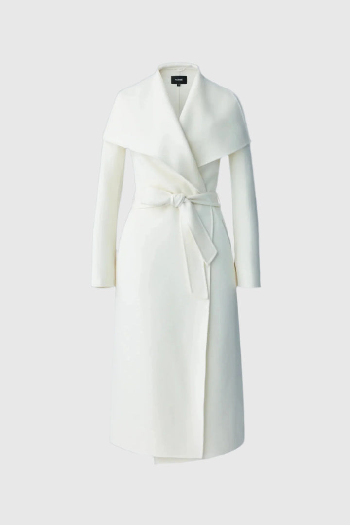 MAI-CN Wool Wrap Coat | Cream