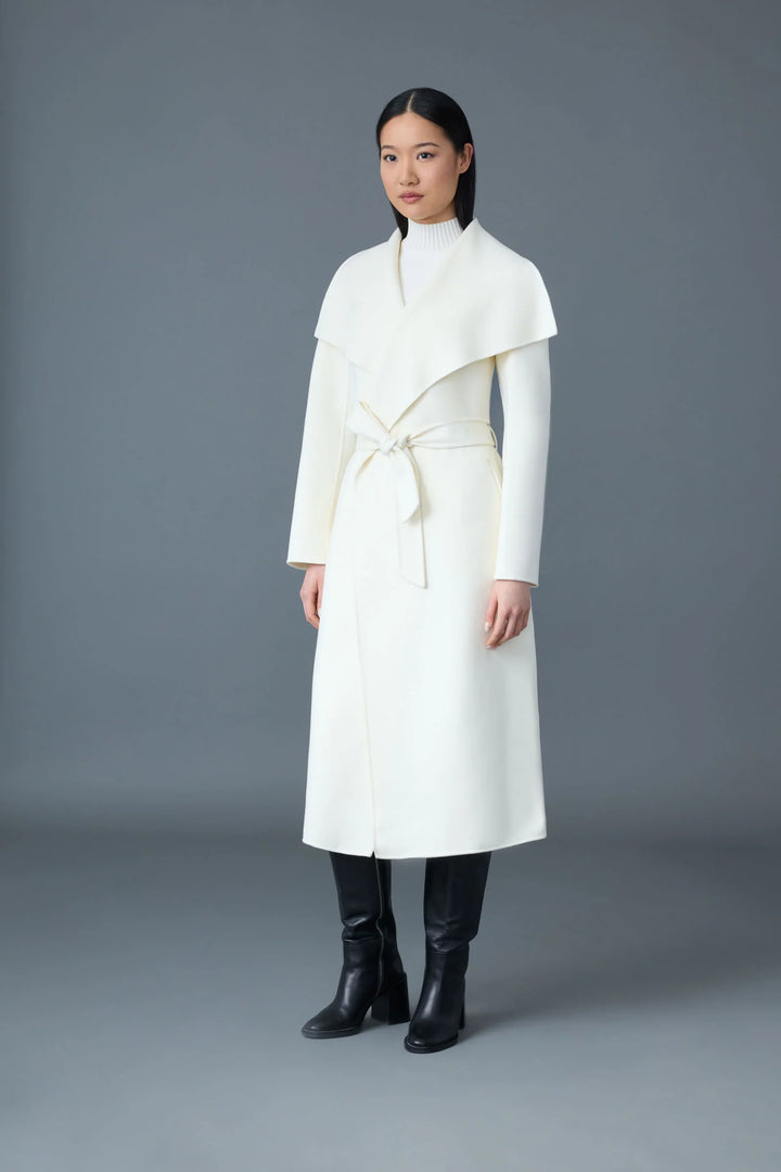 MAI-CN Wool Wrap Coat | Cream