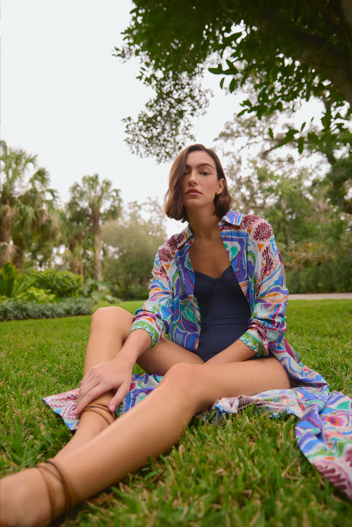 Marie Oliver Marceline One Piece Swimsuit | Naval