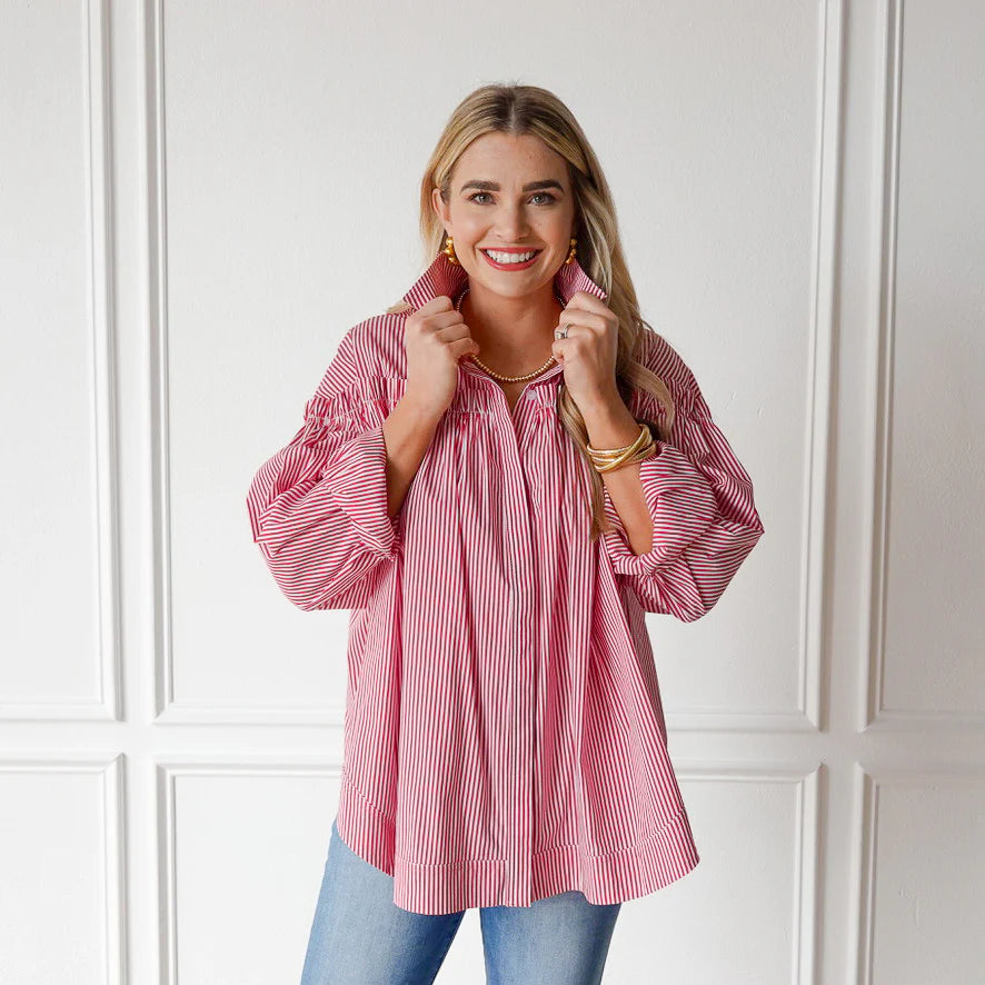 Miriam Top | Red Stripe