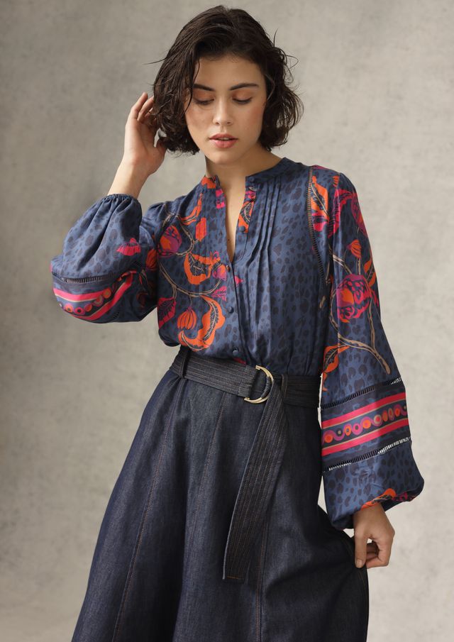 Martha Blouse | Navy