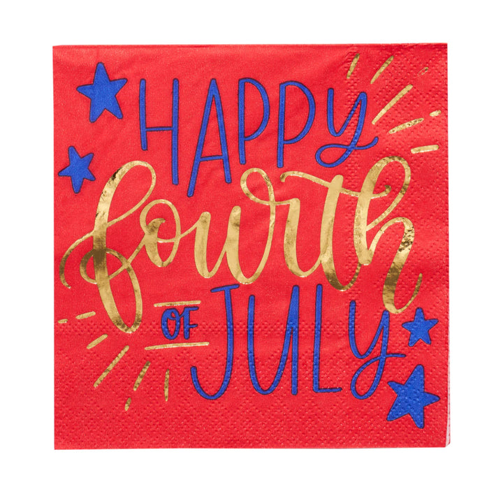 Modern Patriotic Cocktail Napkins Assorted