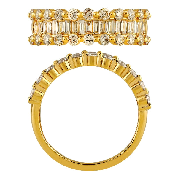 R76391Y 14kt 1ct Baguette Diamond Ring
