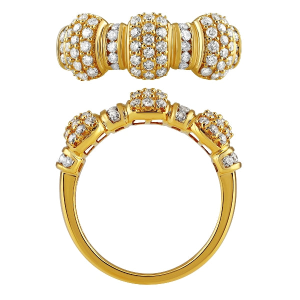 R7697 14Kt Cluster Diamond Ring .75ct