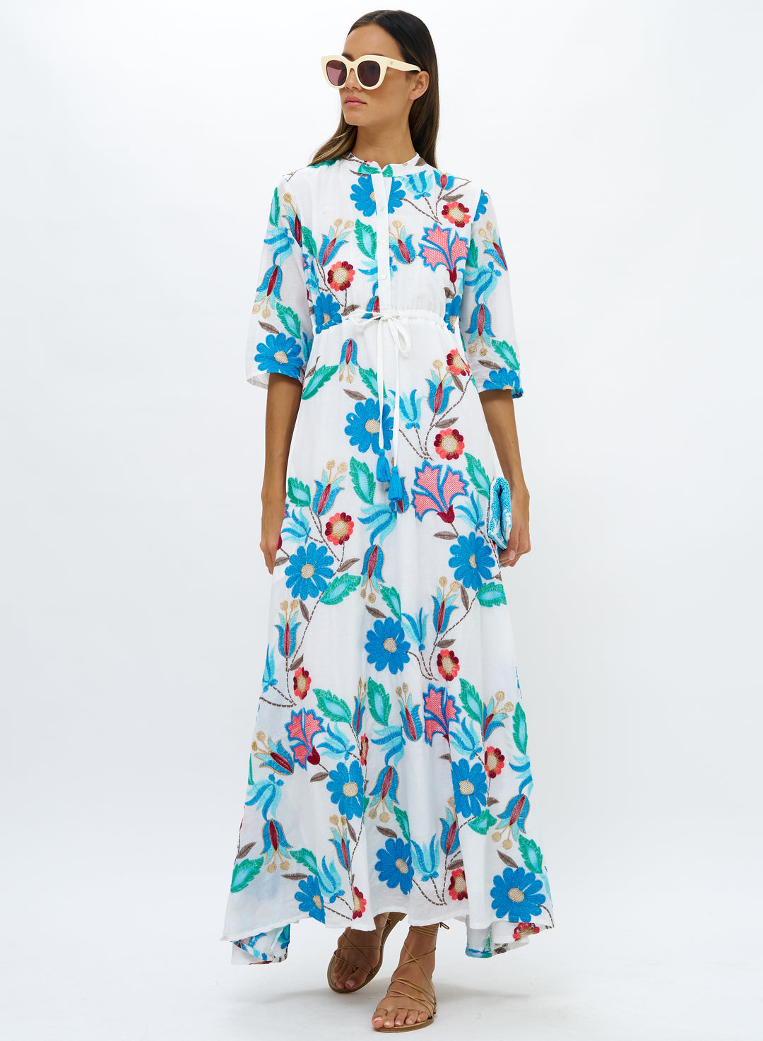 Oliphant Cinched Shirt Dress Maxi | Monet